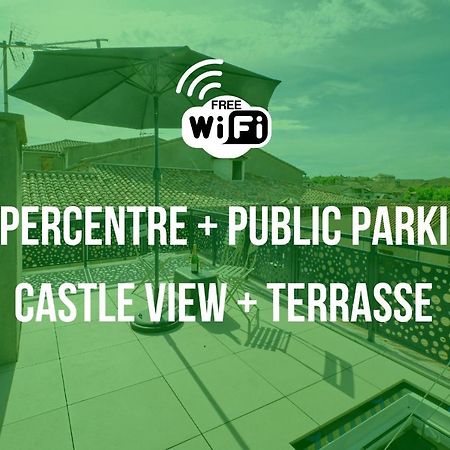 Apartamento Mon Toit Carcassonnais •Hypercentre •Terrasse •Vue Carcasona Exterior foto