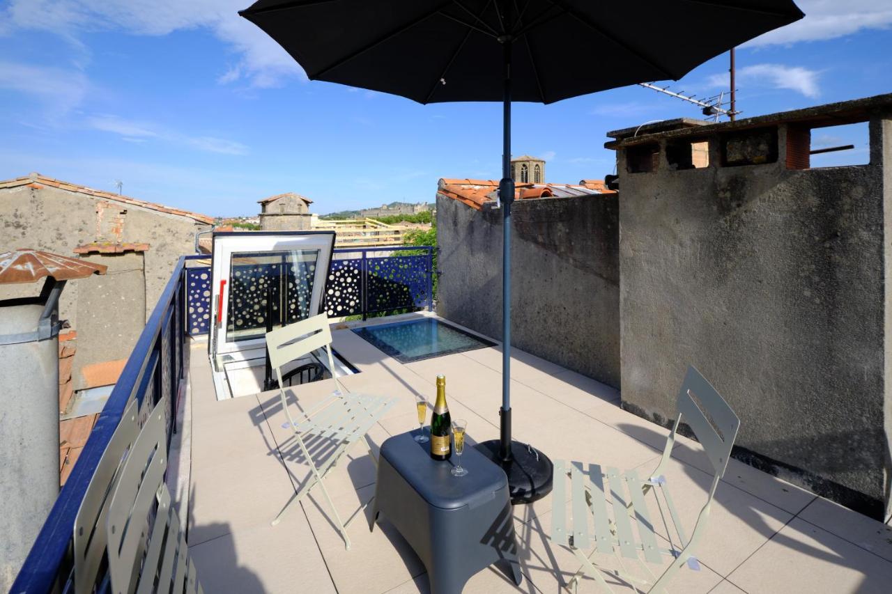 Apartamento Mon Toit Carcassonnais •Hypercentre •Terrasse •Vue Carcasona Exterior foto